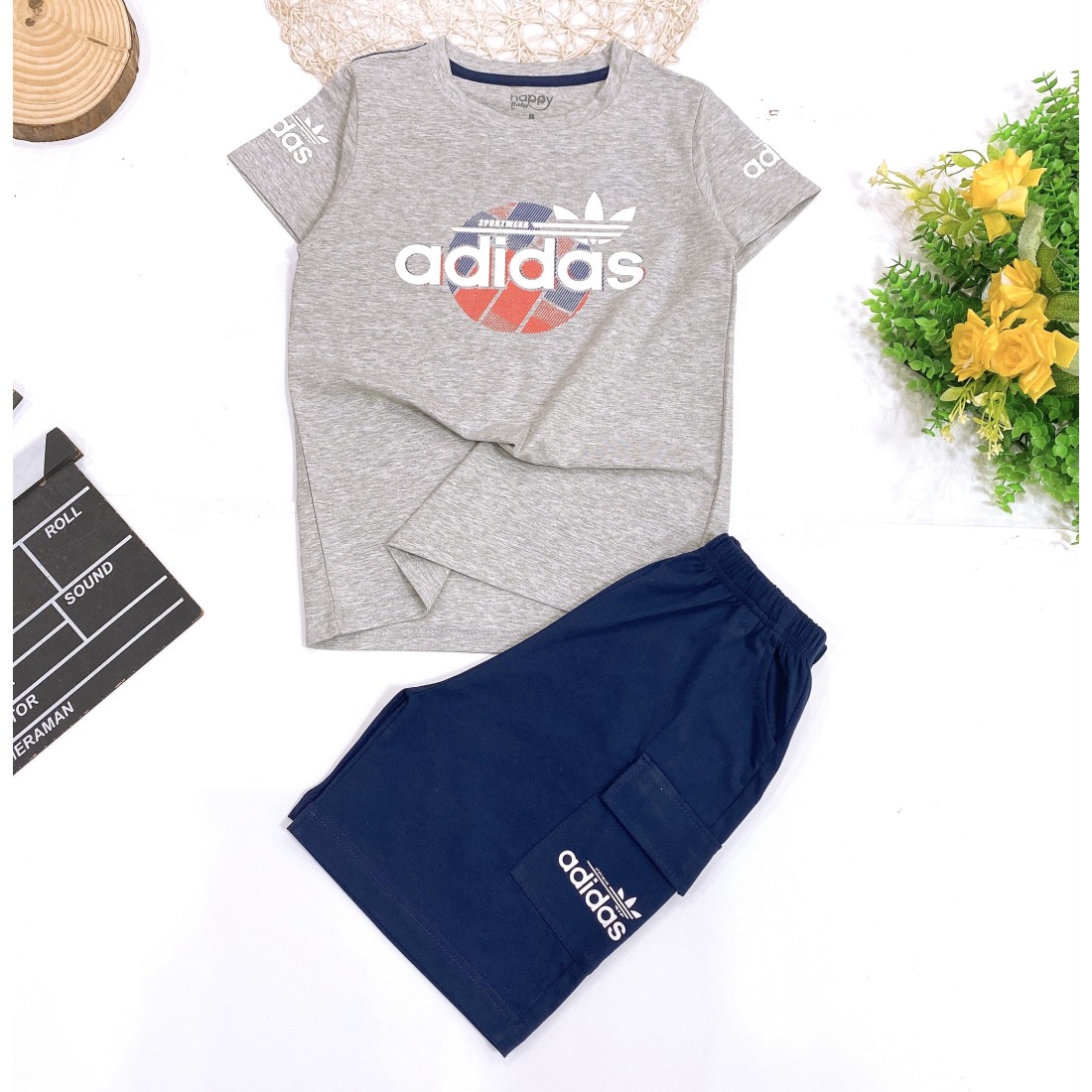 Bộ bé trai in hình adidas túi hộp-ĐỒ BỘ XUÂN HÈ BÉ TRAI